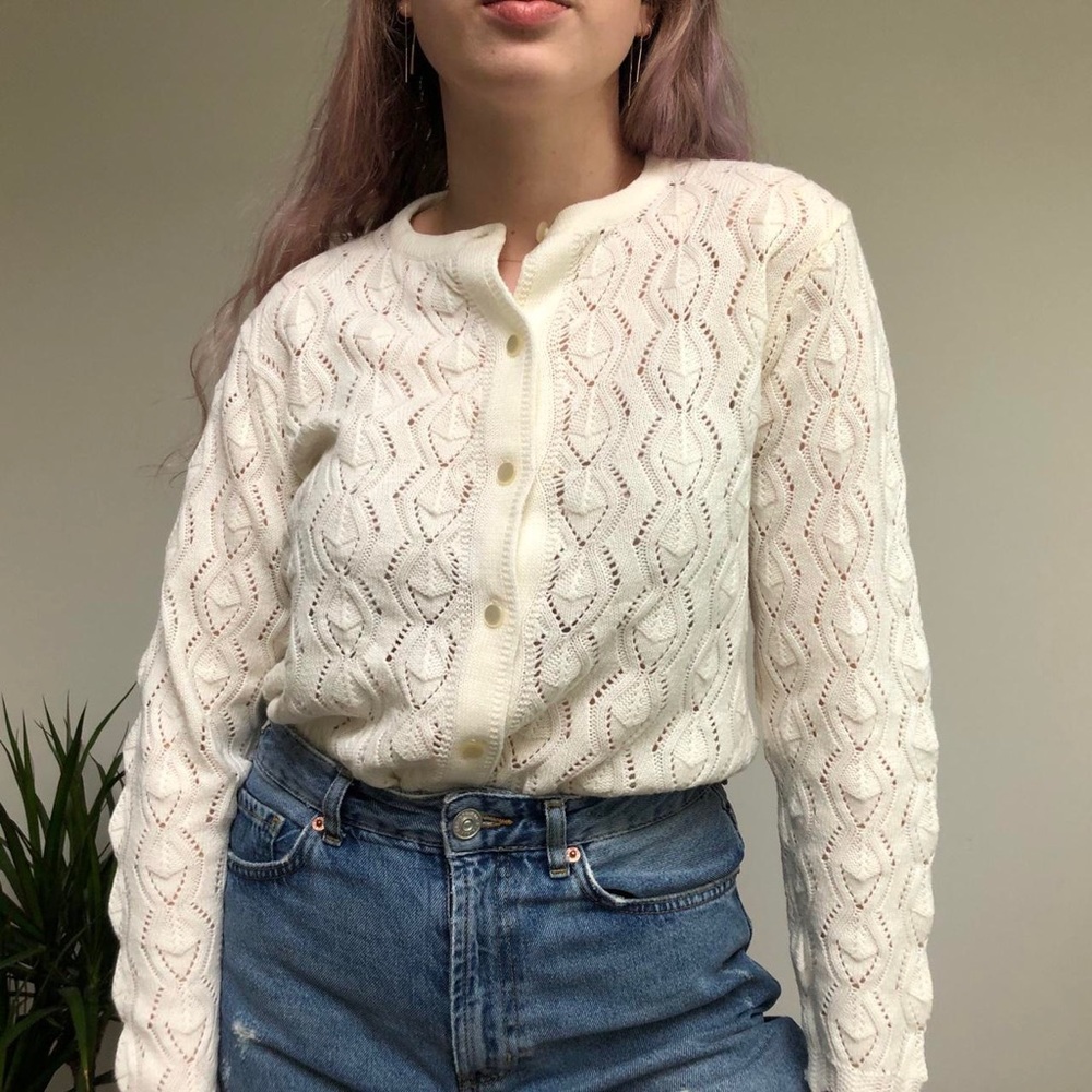 Vintage Crochet Cardigan Size S/M